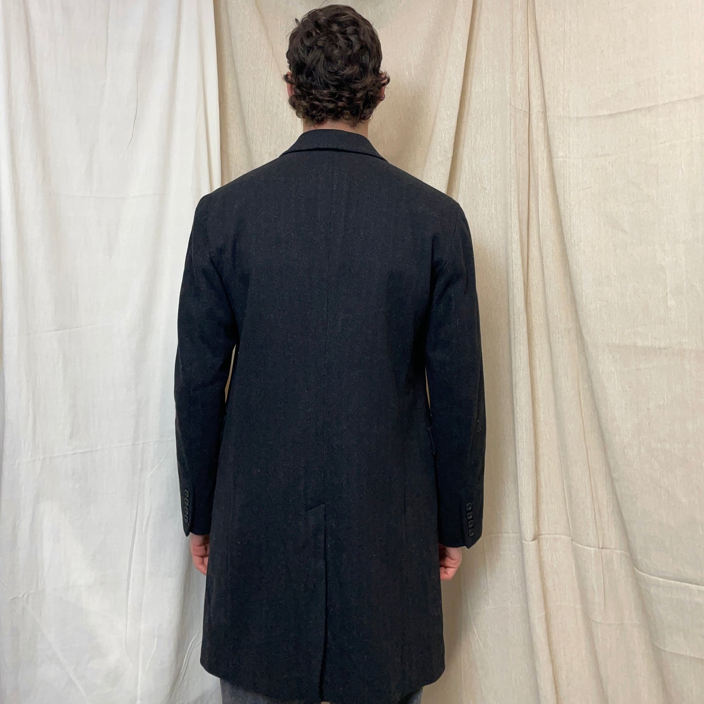 C.P. Company Dark Grey AW05 'Tailor Made in Italy' Wool Blend Overcoat