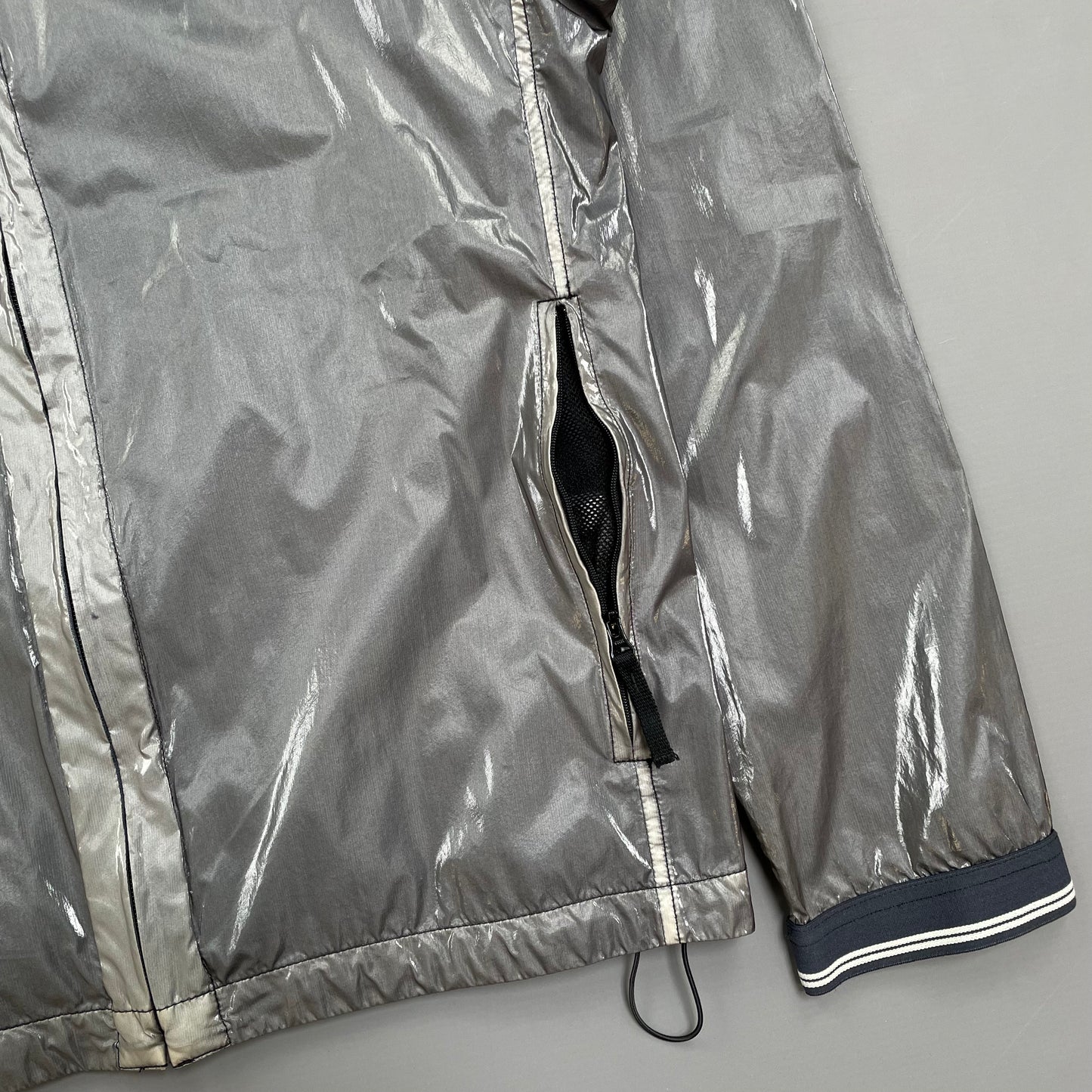 Stone Island Silver SS08 Silk Prismatica Zip-Through Jacket