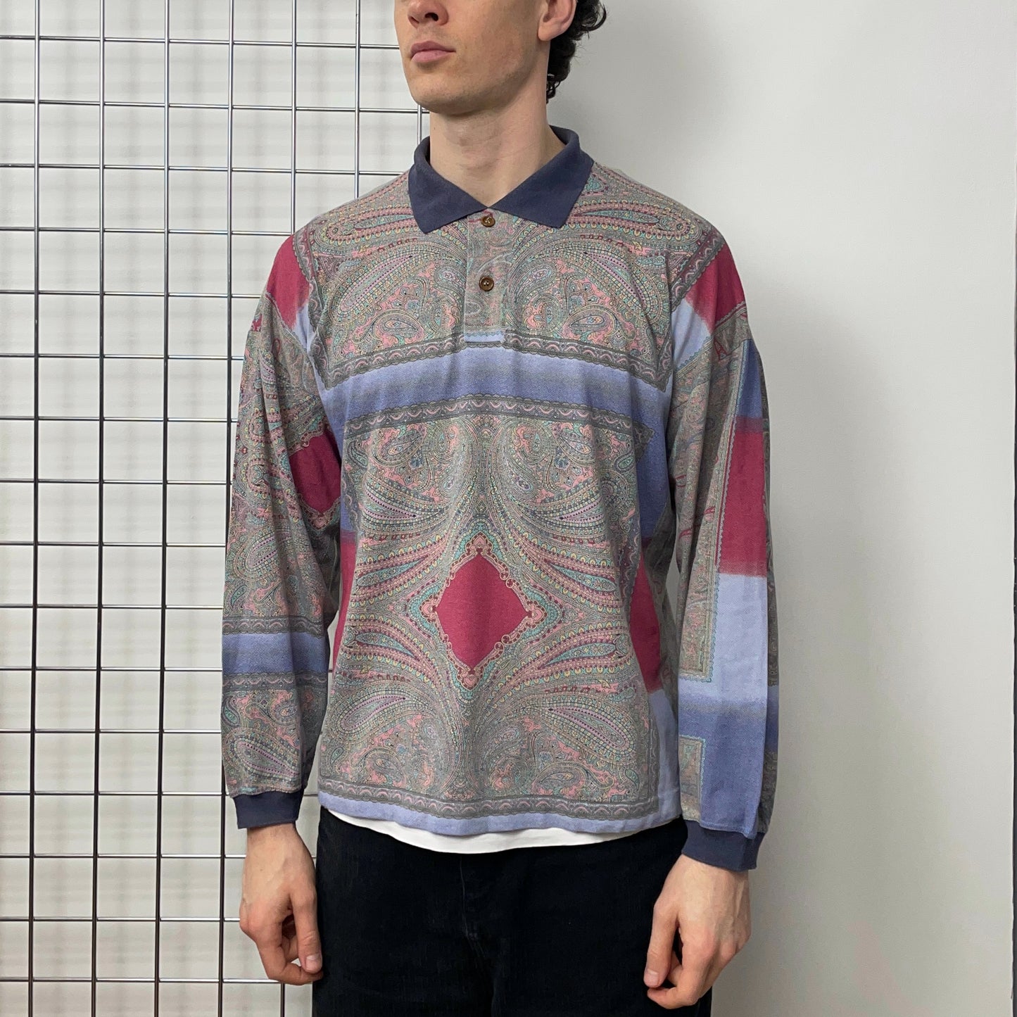 C.P. Company Multi-Colour 80s Paisley Ideas From Massimo Osti Long Sleeve Polo Shirt