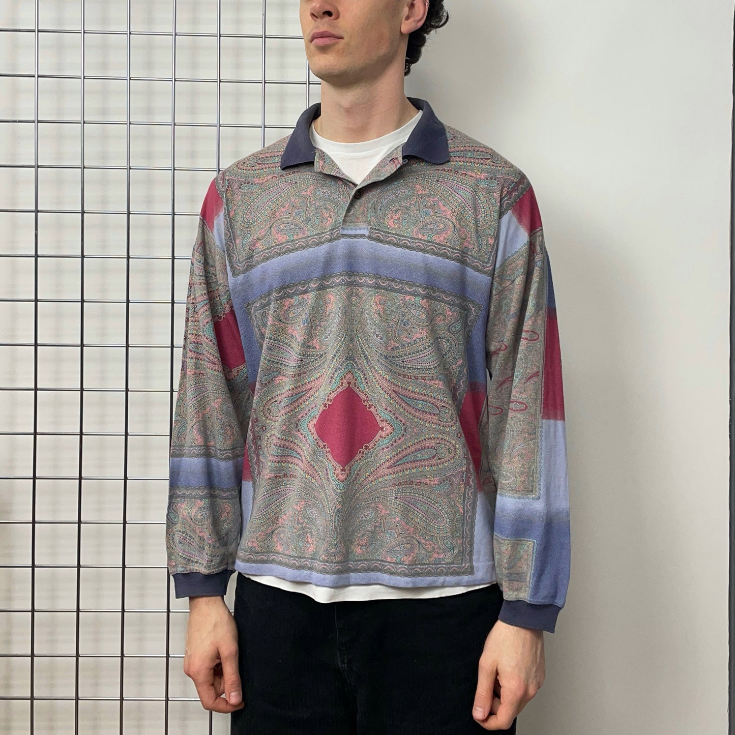 C.P. Company Multi-Colour 80s Paisley Ideas From Massimo Osti Long Sleeve Polo Shirt