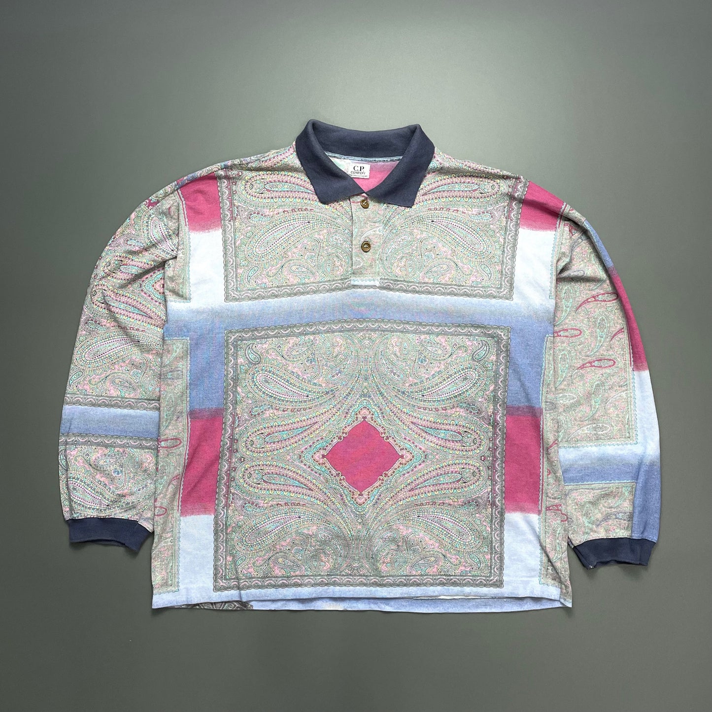 C.P. Company Multi-Colour 80s Paisley Ideas From Massimo Osti Long Sleeve Polo Shirt