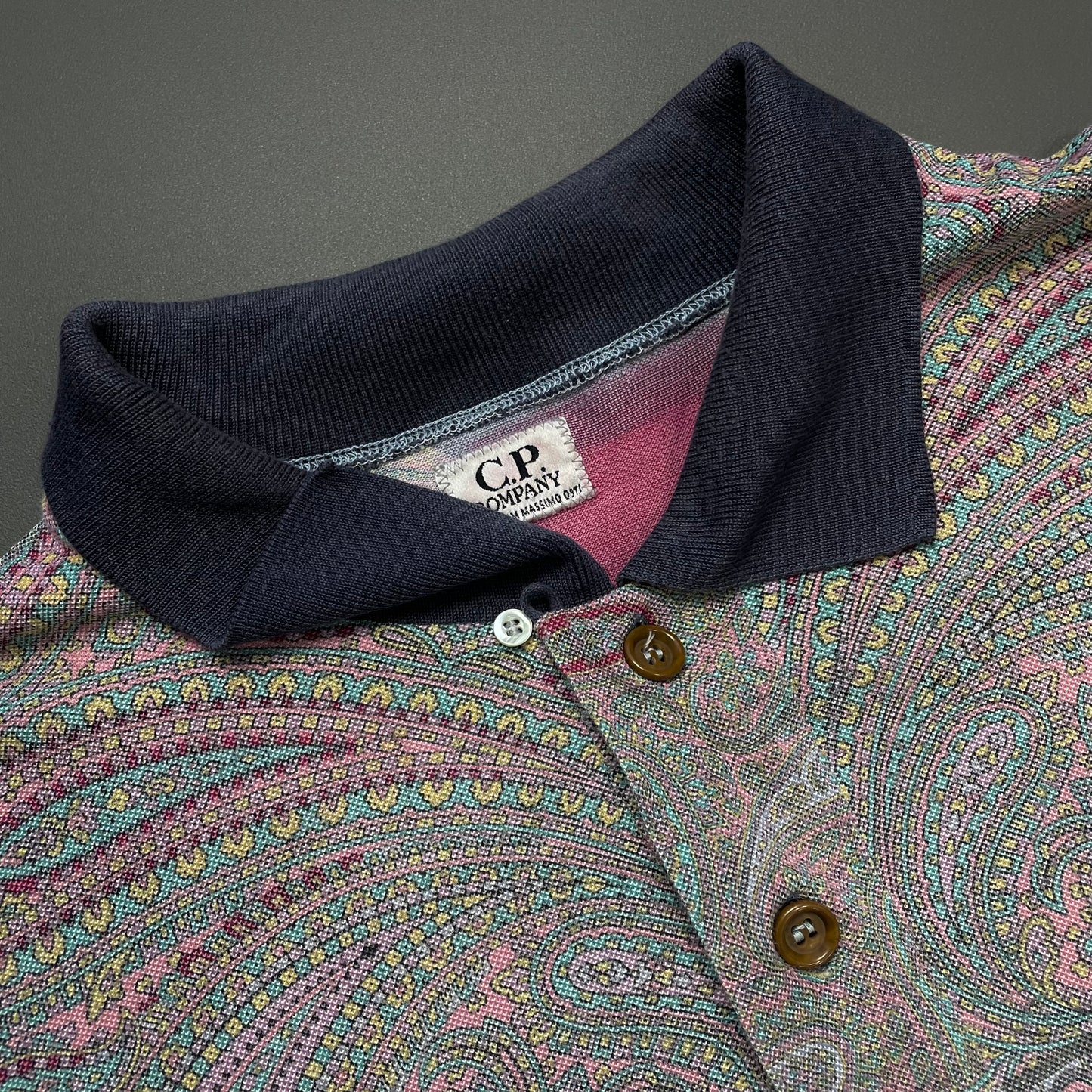 C.P. Company Multi-Colour 80s Paisley Ideas From Massimo Osti Long Sleeve Polo Shirt