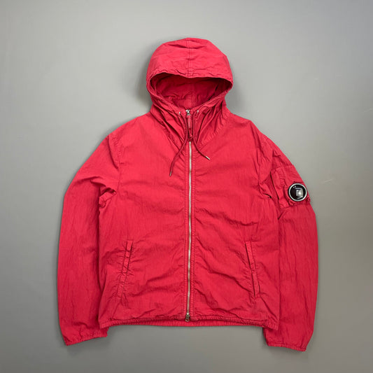 C.P. Company Red Lightweight Hooded Windbreaker Jacket
