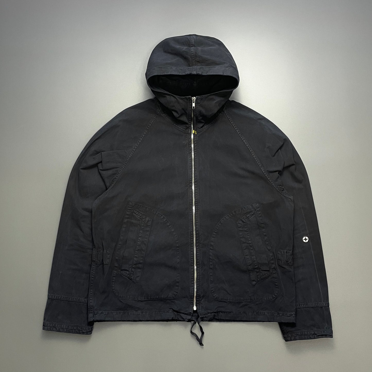 Stone Island Denims Navy SS06 Hooded Cotton Windbreaker Jacket
