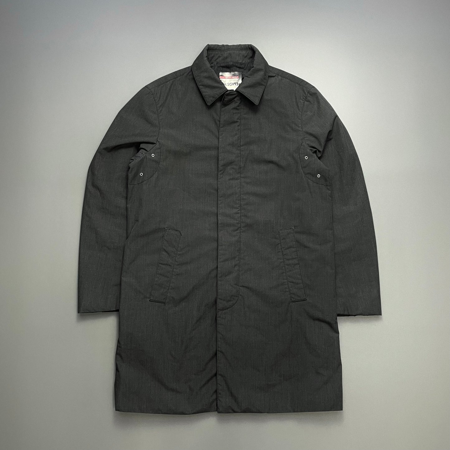 Prada Sport Grey 2007 Kevlar Padded Trench Coat