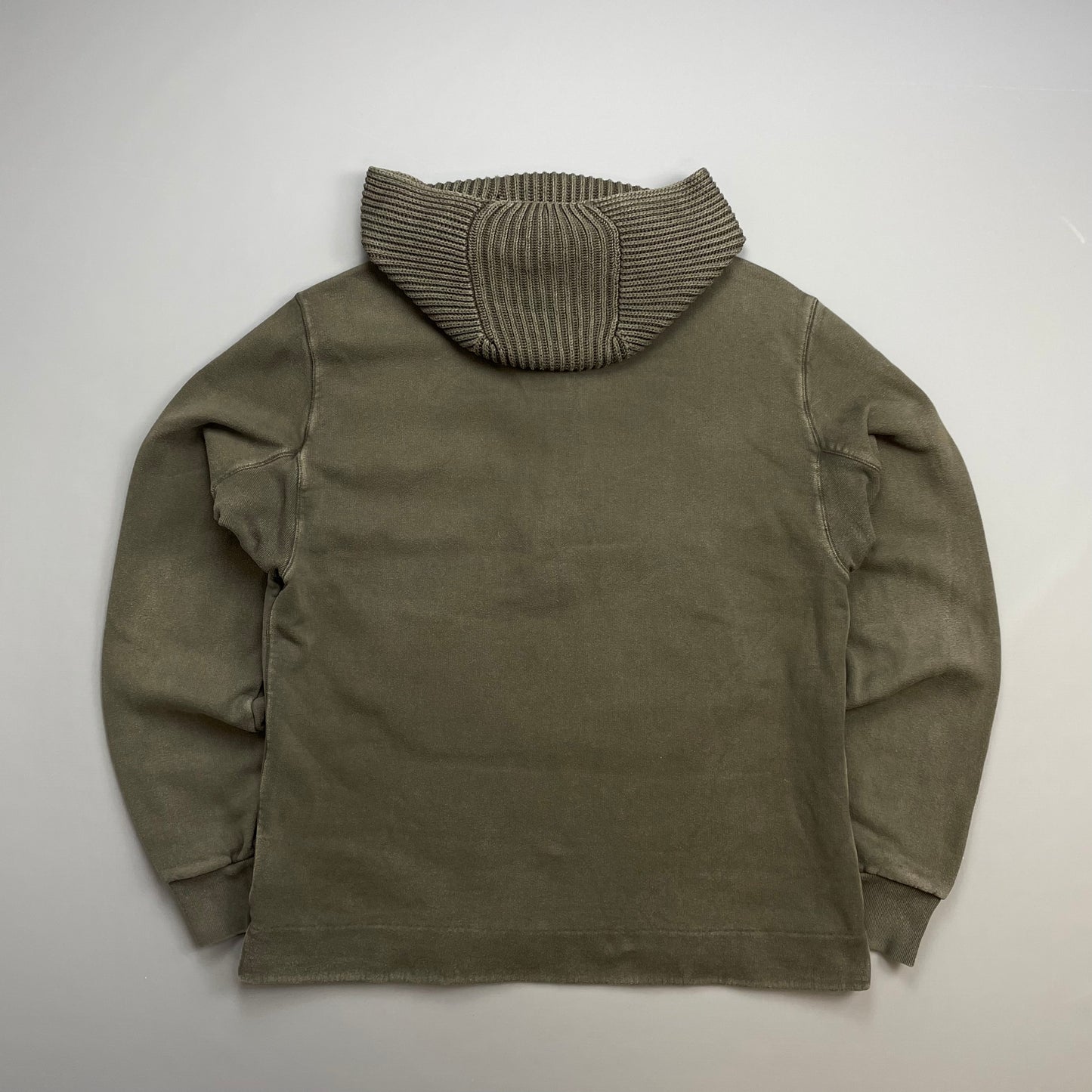 C.P. Company Khaki AW09 Ribbed Knit Hood Pullover Jumper