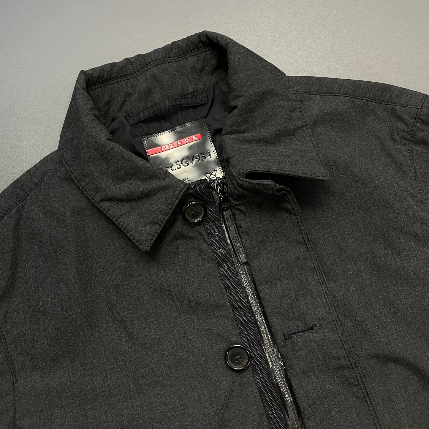 Prada Sport Grey 2007 Kevlar Padded Trench Coat
