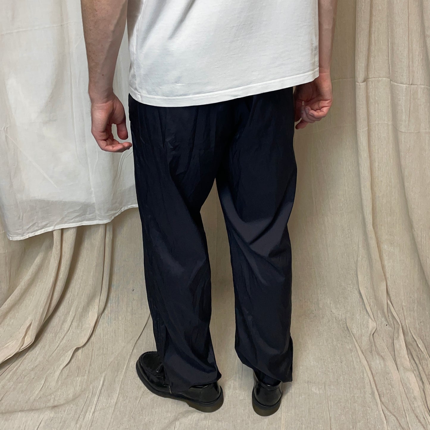 Prada Sport Black/Deep Purple 1999 Shell Track Pant Trousers