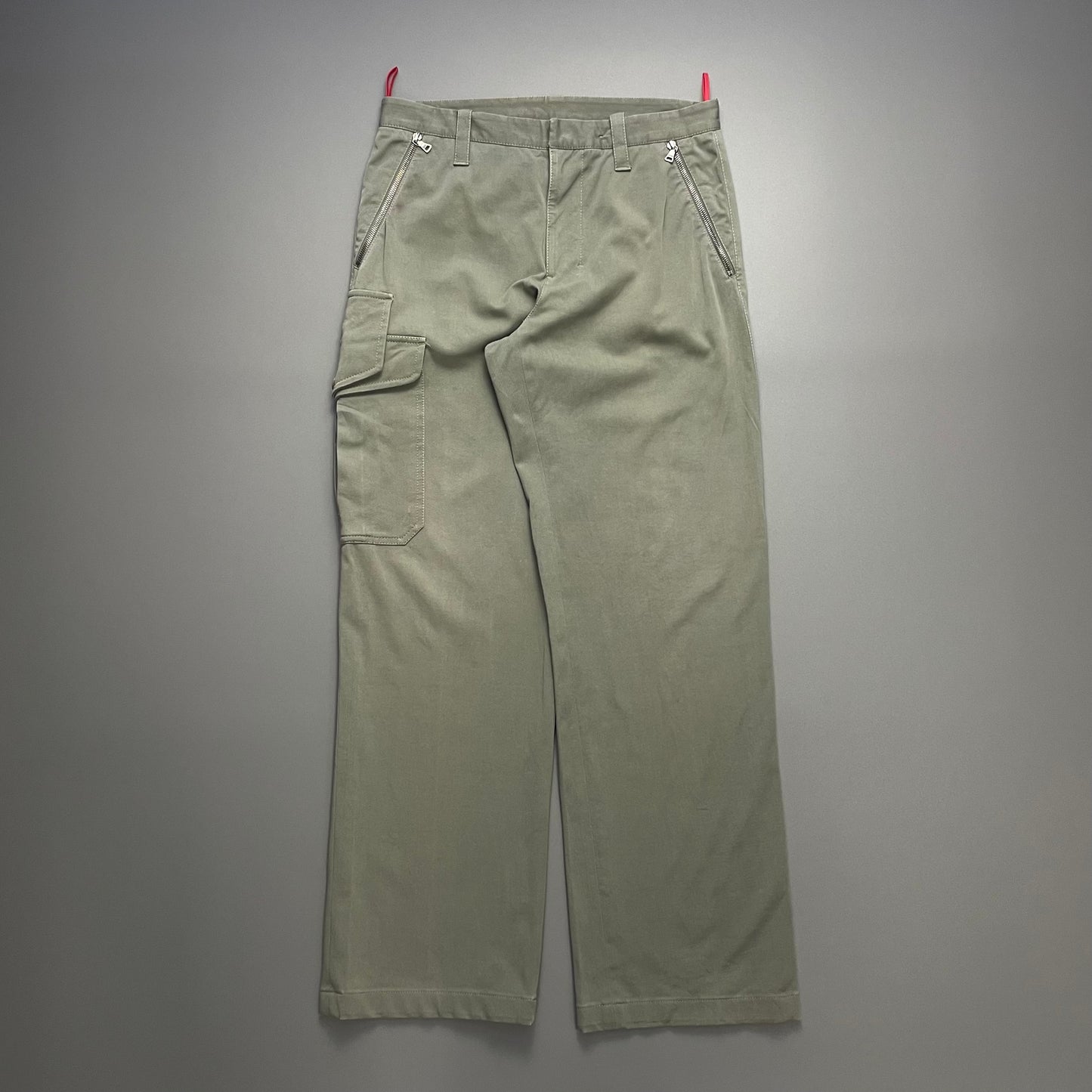 Prada Sport Khaki 00s Asymmetrical Cargo Trousers