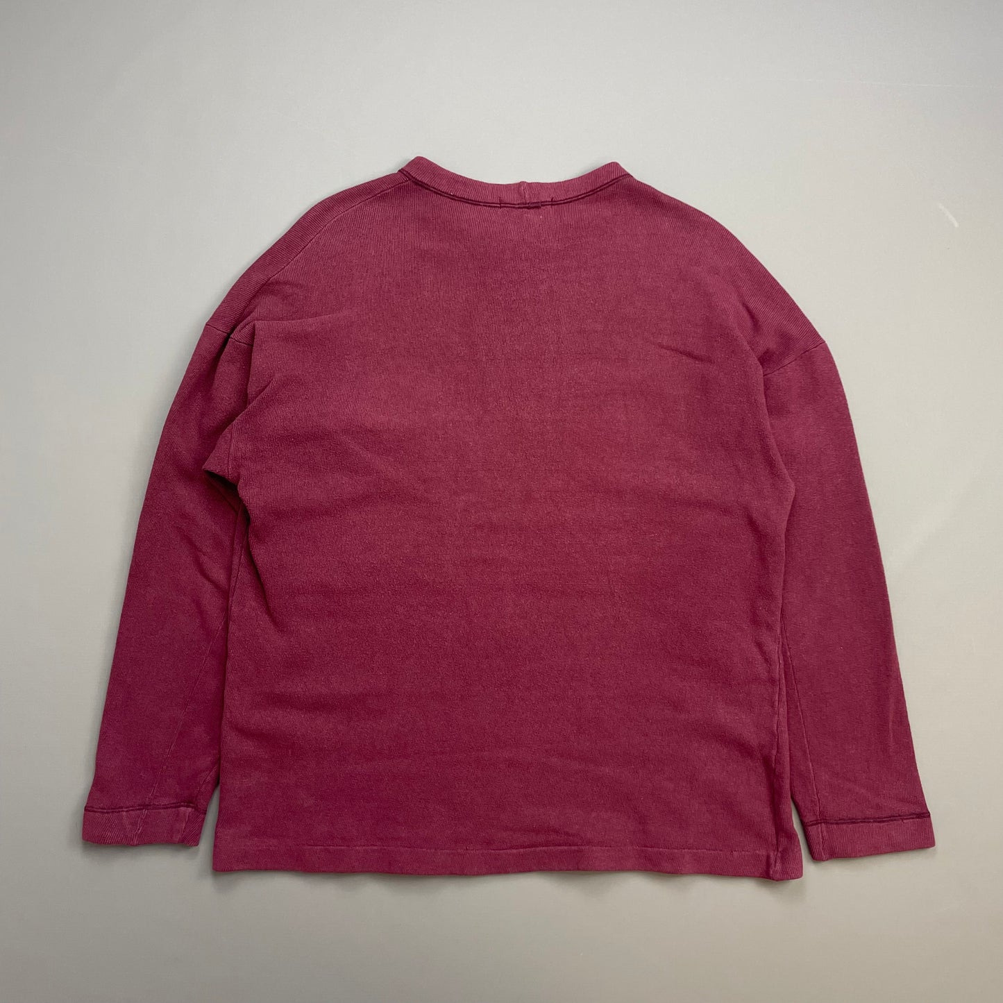 Stone Island Maroon 80s Compass Stitch Pocket Jumper