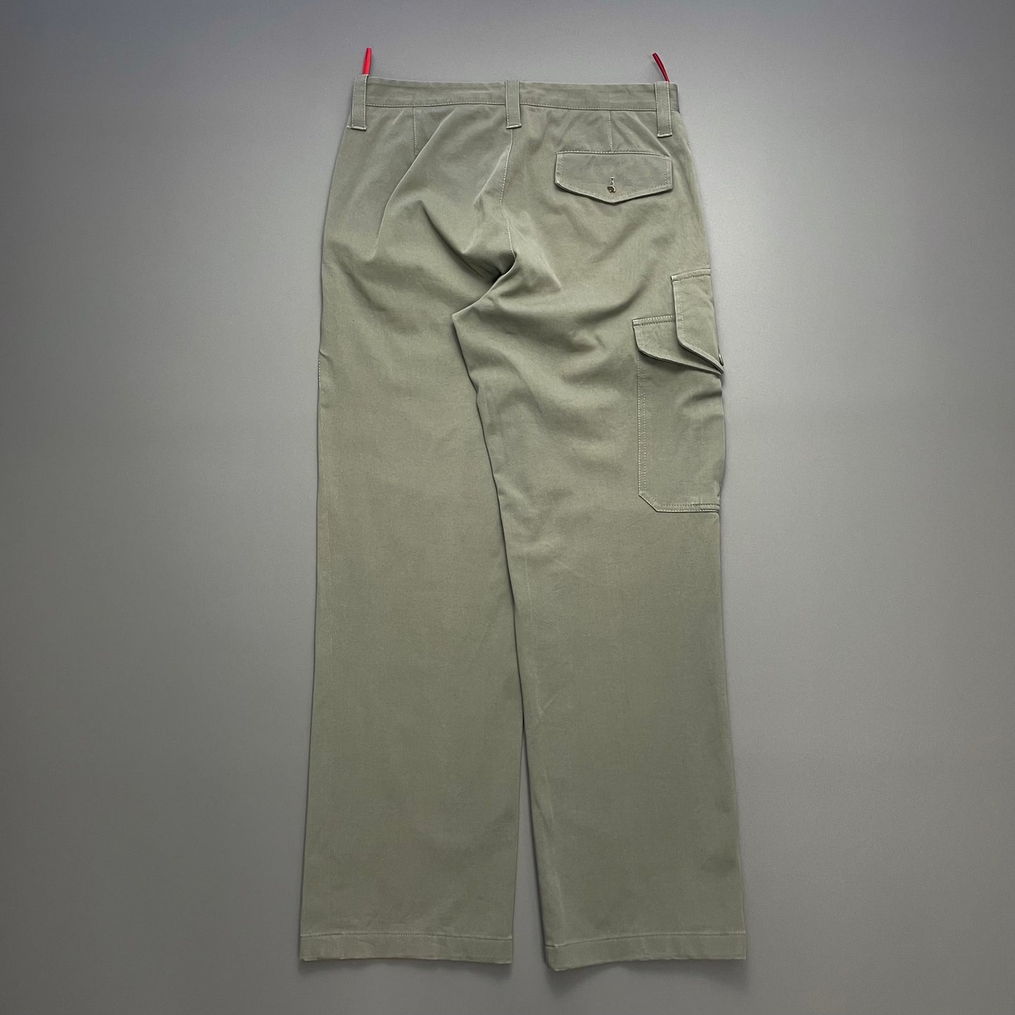 Prada Sport Khaki 00s Asymmetrical Cargo Trousers