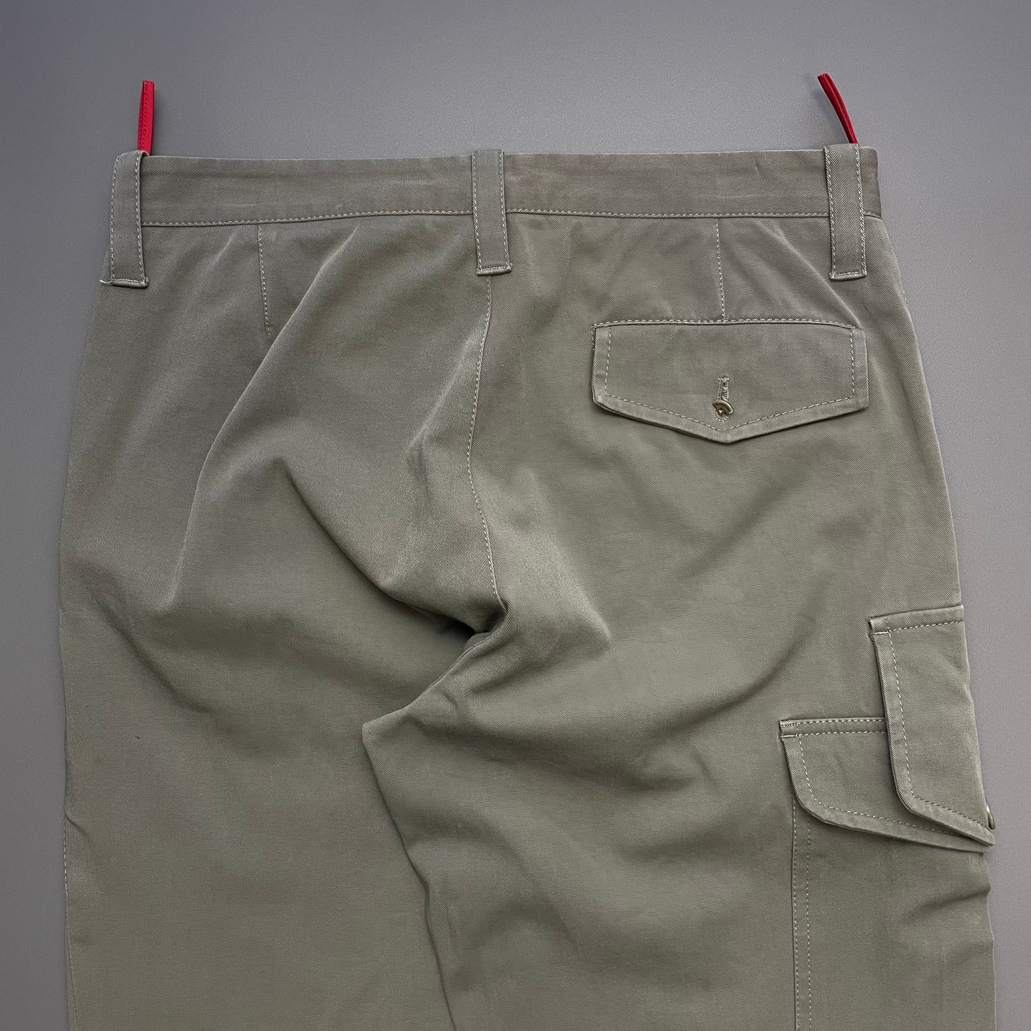 Prada Sport Khaki 00s Asymmetrical Cargo Trousers