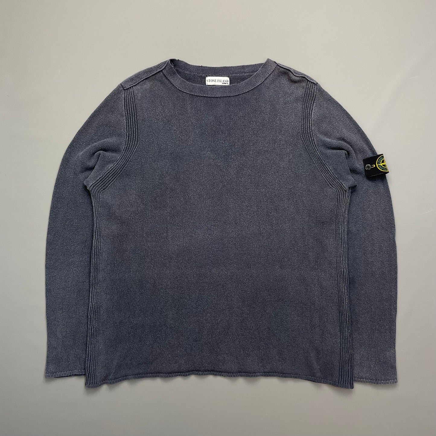 Stone Island Grey Lightweight 00s Knit Jumper