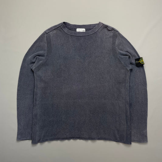 Stone Island Grey Lightweight 00s Knit Jumper