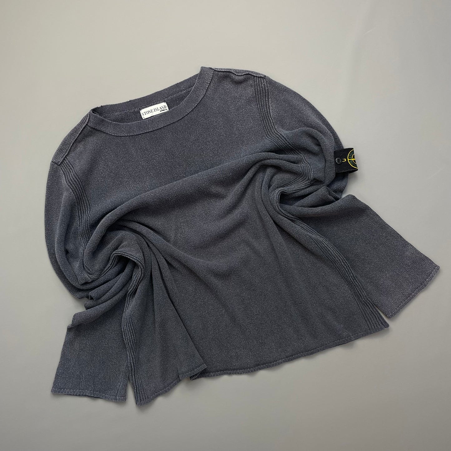 Stone Island Grey Lightweight 00s Knit Jumper