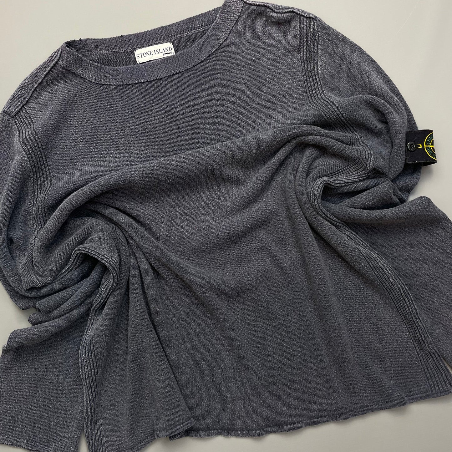 Stone Island Grey Lightweight 00s Knit Jumper