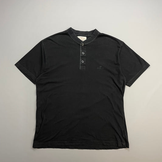 Armani Jeans Black 90s Lightweight Henley Tee