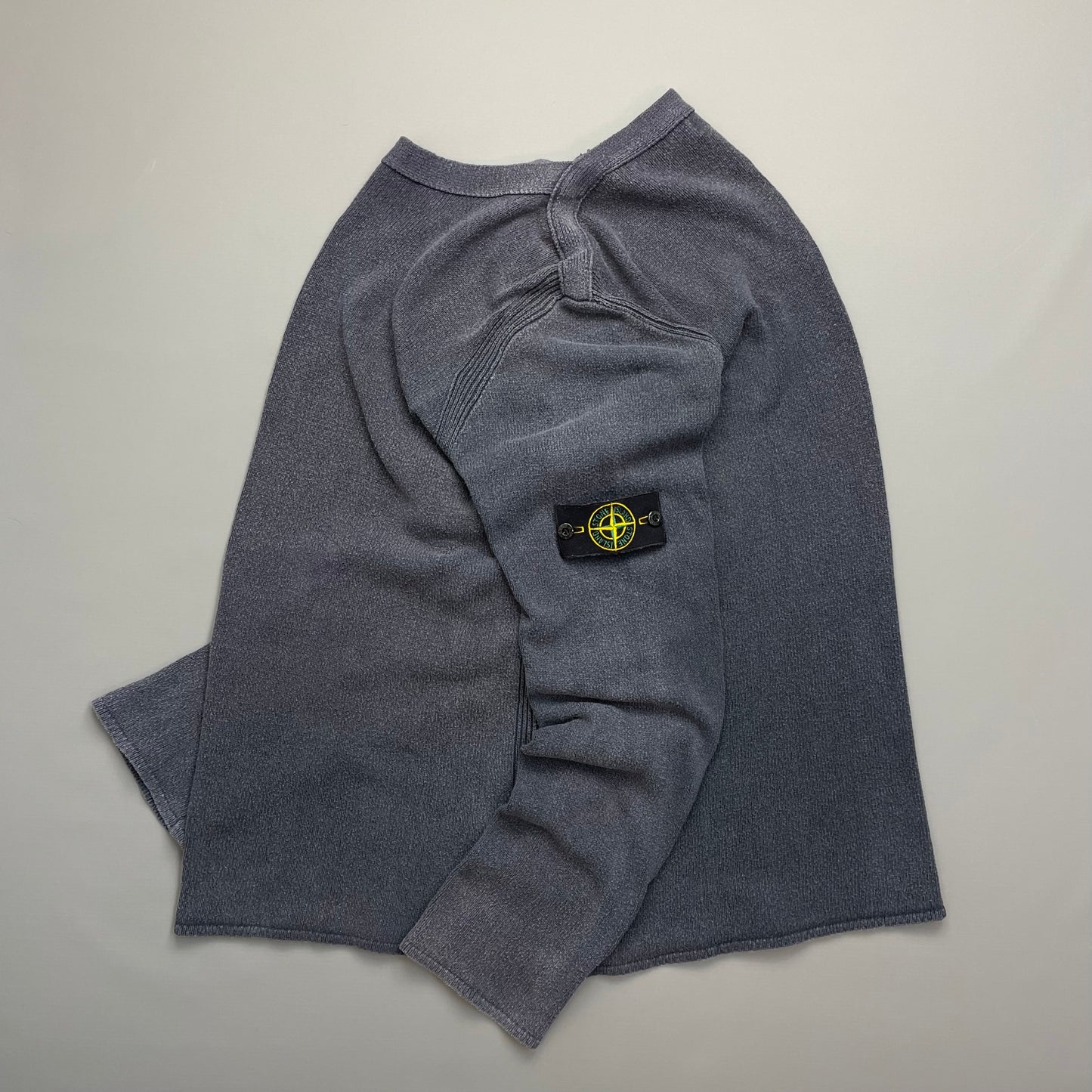 Stone Island Grey Lightweight 00s Knit Jumper
