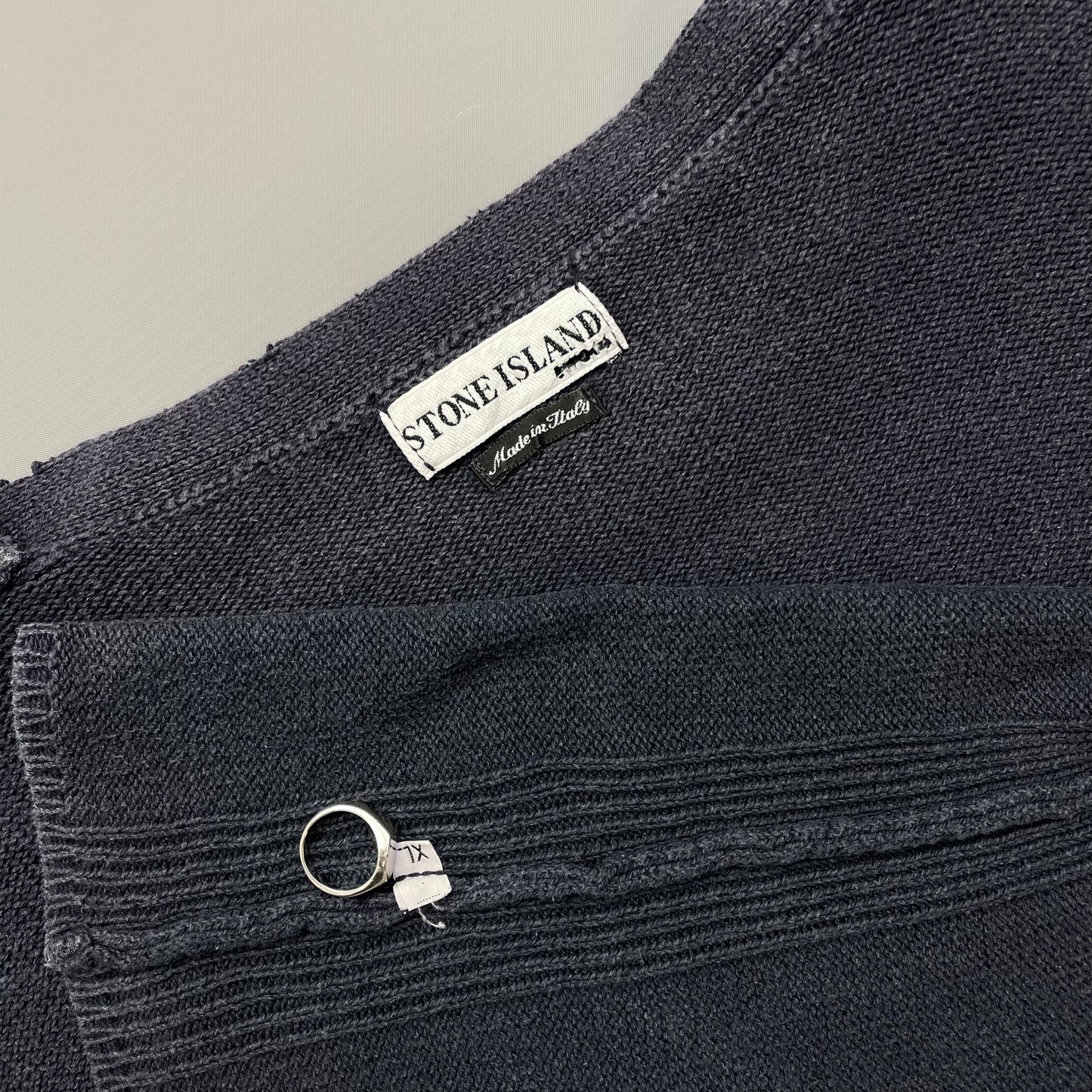Stone Island Grey Lightweight 00s Knit Jumper