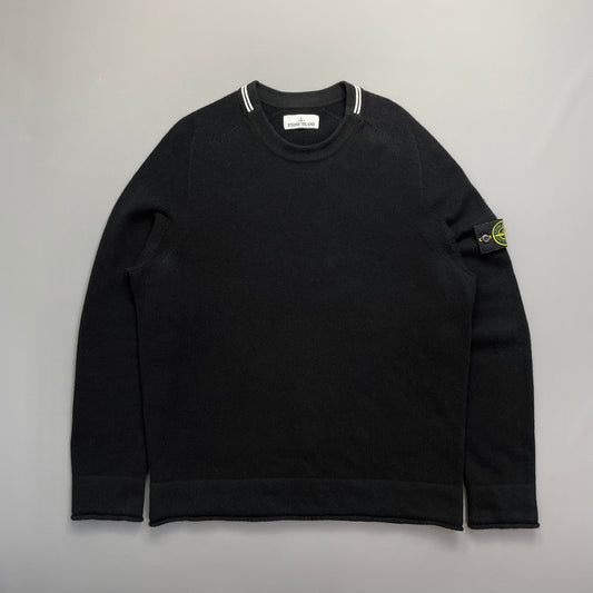 Stone Island Black AW17 Midweight Soft Knit Crewneck Jumper