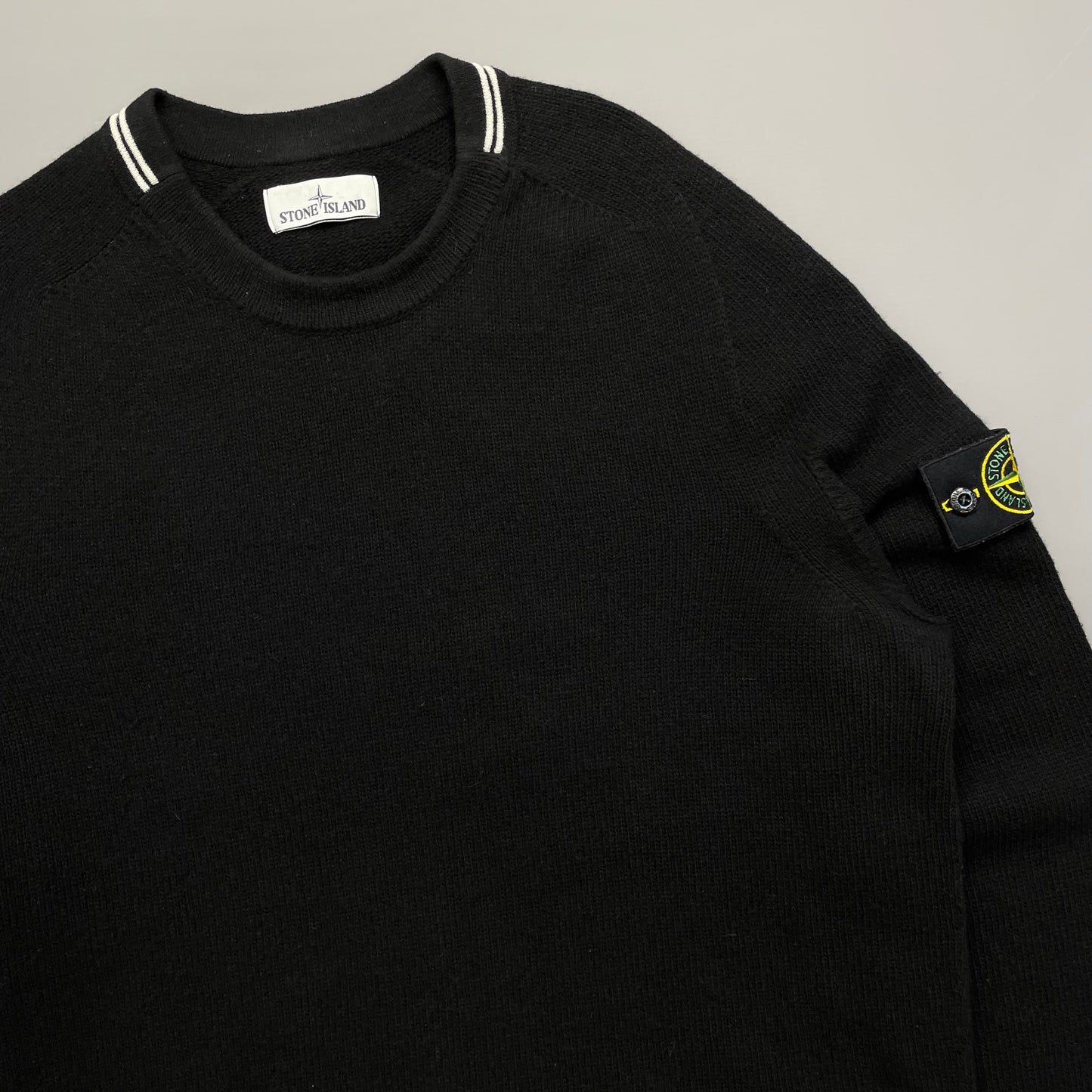 Stone Island Black AW17 Midweight Soft Knit Crewneck Jumper