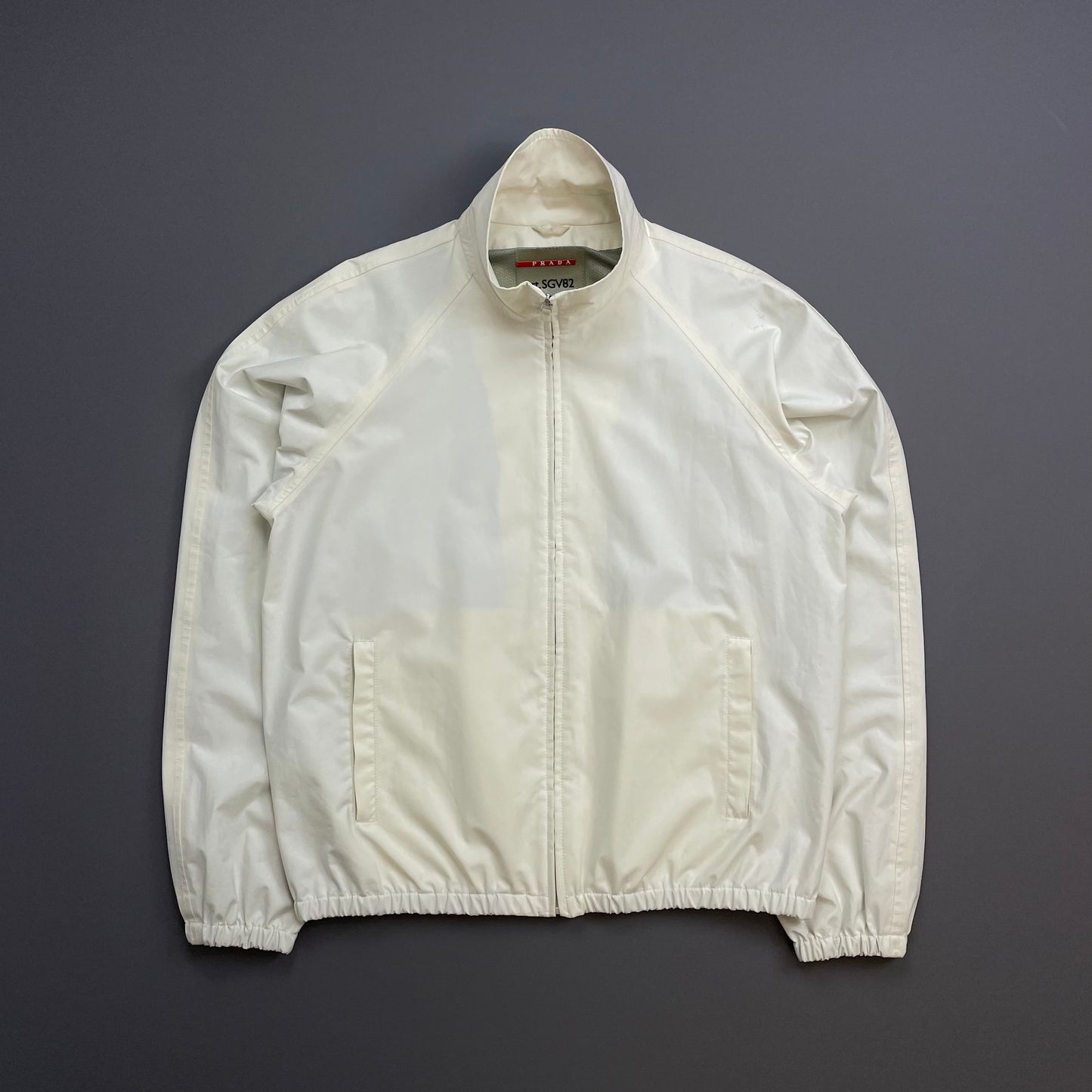 Prada Sport Cream White 00s Goretex Harrington Bomber Jacket