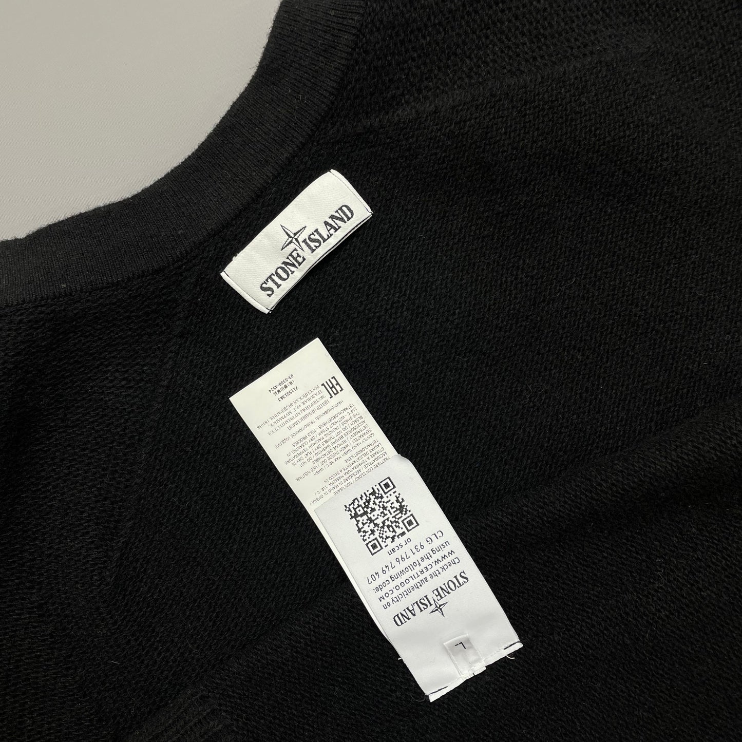 Stone Island Black AW17 Midweight Soft Knit Crewneck Jumper