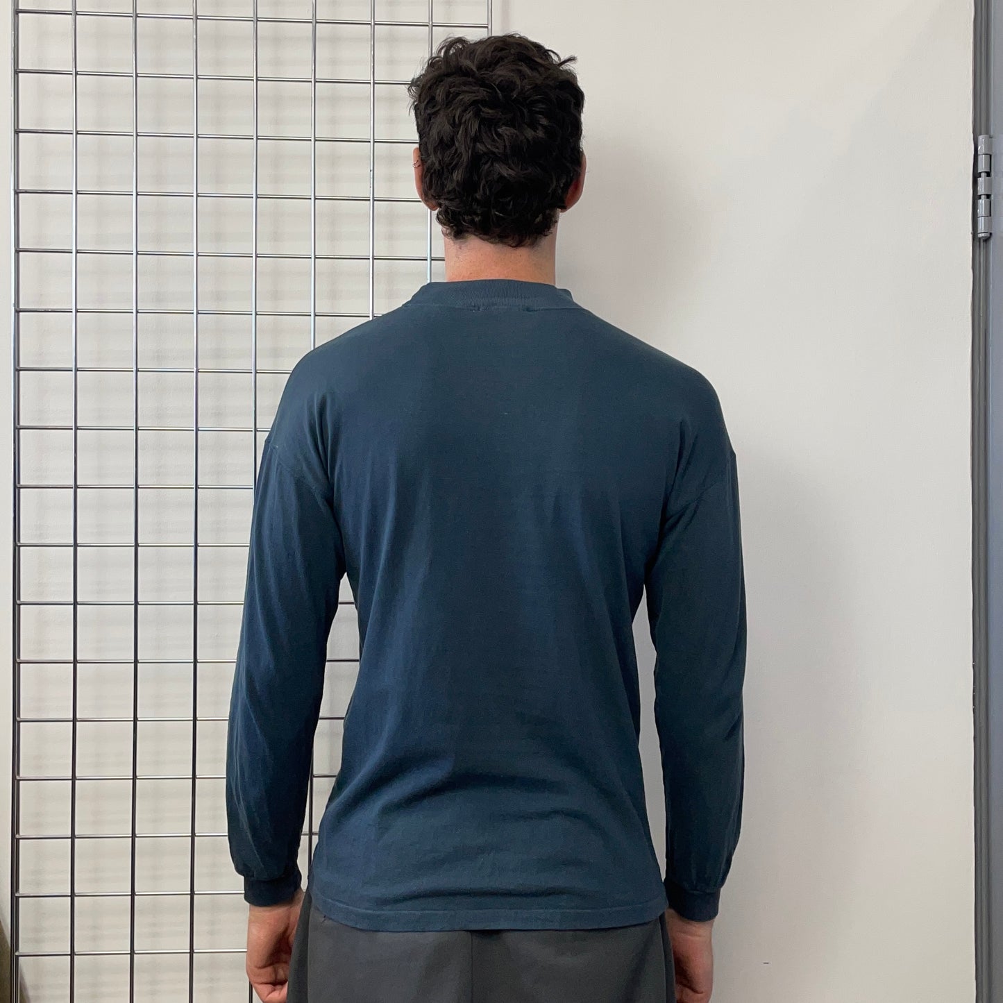 Emporio Armani Navy 90s Graphic Long Sleeve T-Shirt