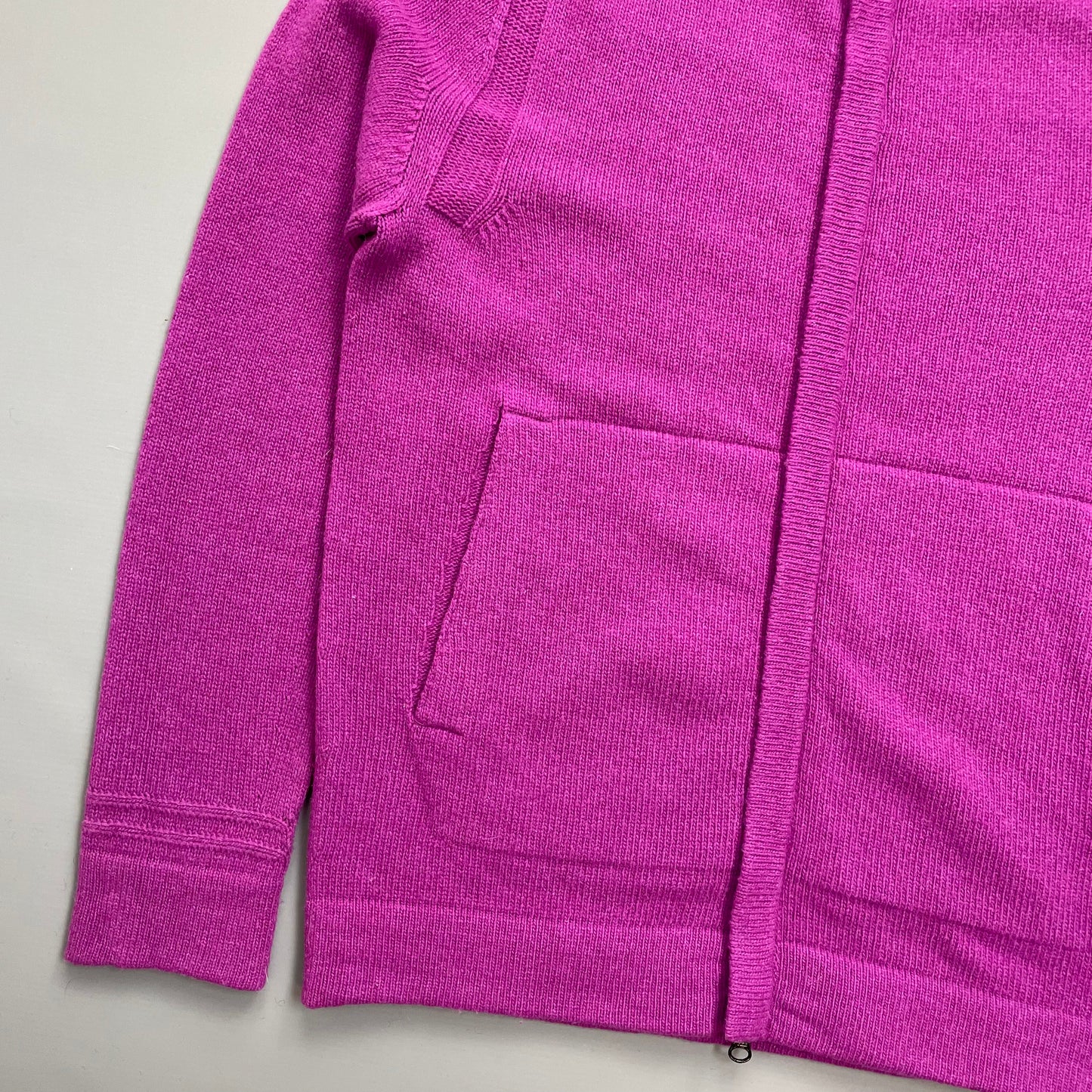 Stone Island Purple AW18 Zip-Through Hooded Knit Jumper