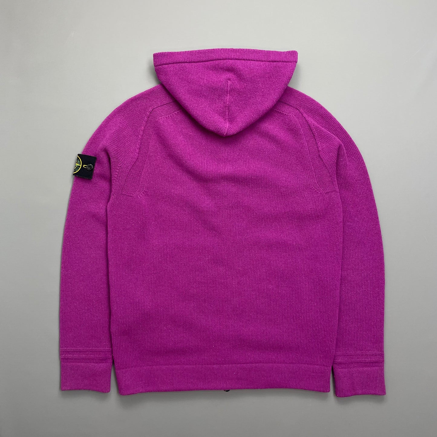 Stone Island Purple AW18 Zip-Through Hooded Knit Jumper