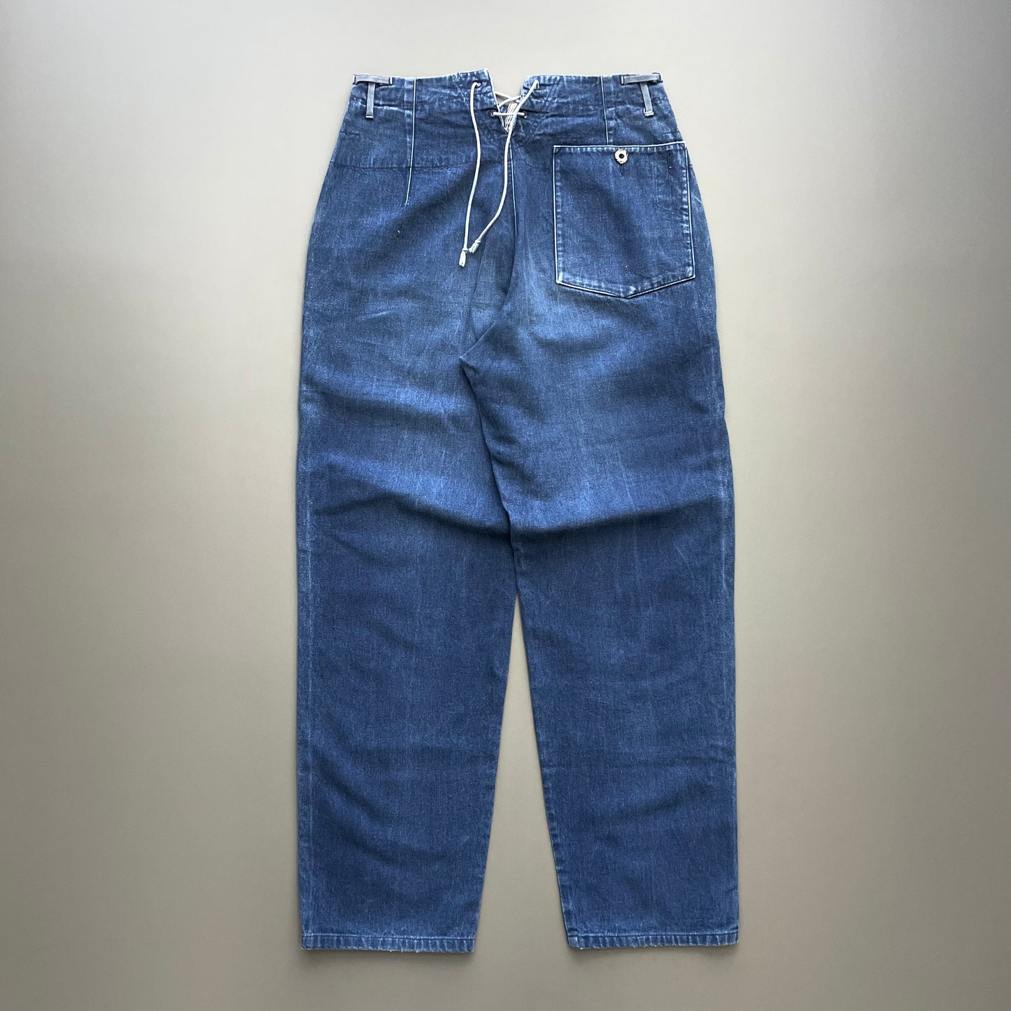 Stone Island Blue 80s Slim-Fit Rope Waist Denim Jeans