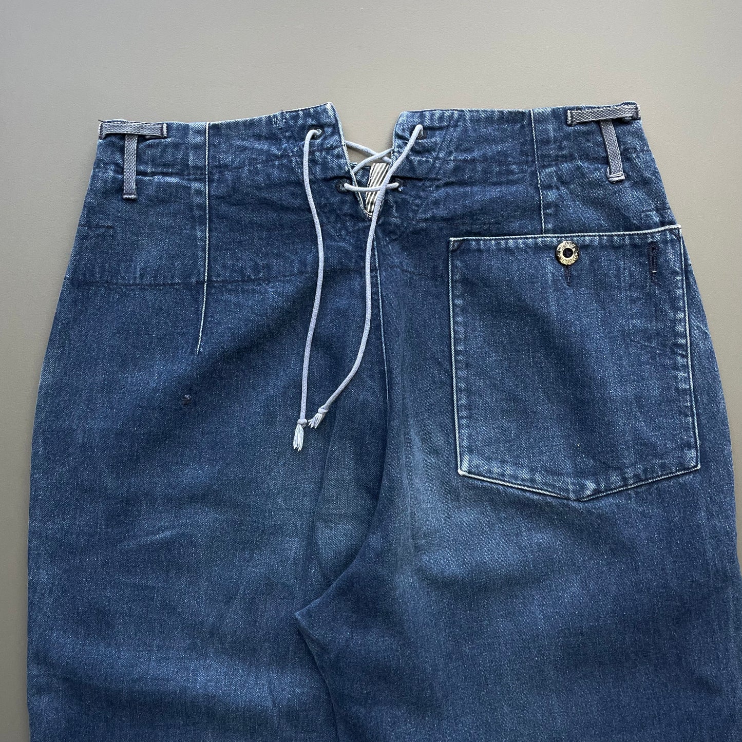 Stone Island Blue 80s Slim-Fit Rope Waist Denim Jeans