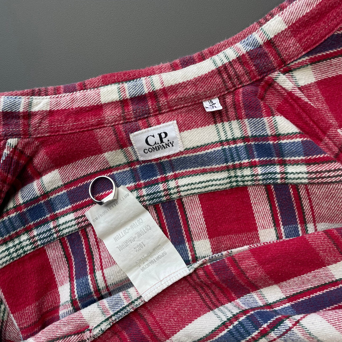 C.P. Company Red White & Blue AW94 Check Flannel Shirt (Undersixteen)
