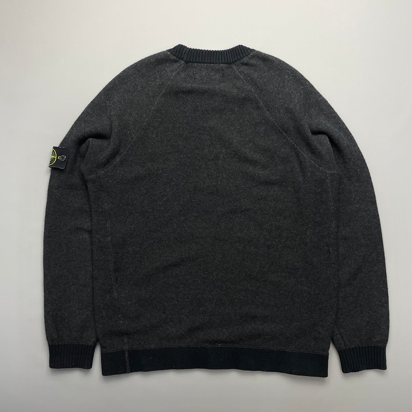 Stone Island Grey Two-Tone AW17 Midweight Knit Crewneck Jumper