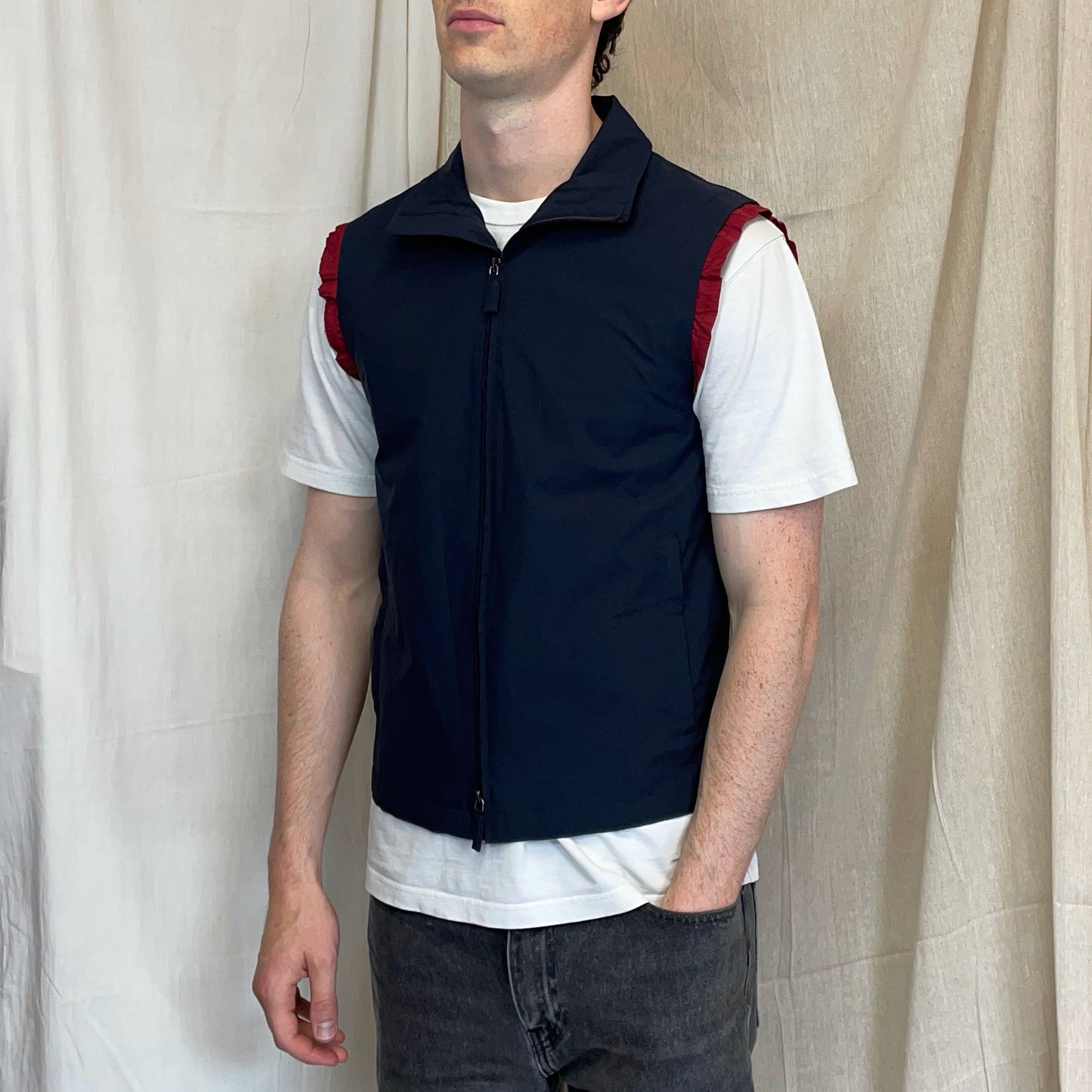 Prada Sport Navy 00s Technical Gilet Vest