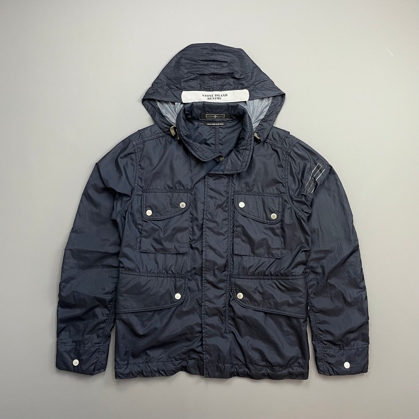 Stone Island Denims Navy SS09 Concealed Hood Tailored Field Jacket
