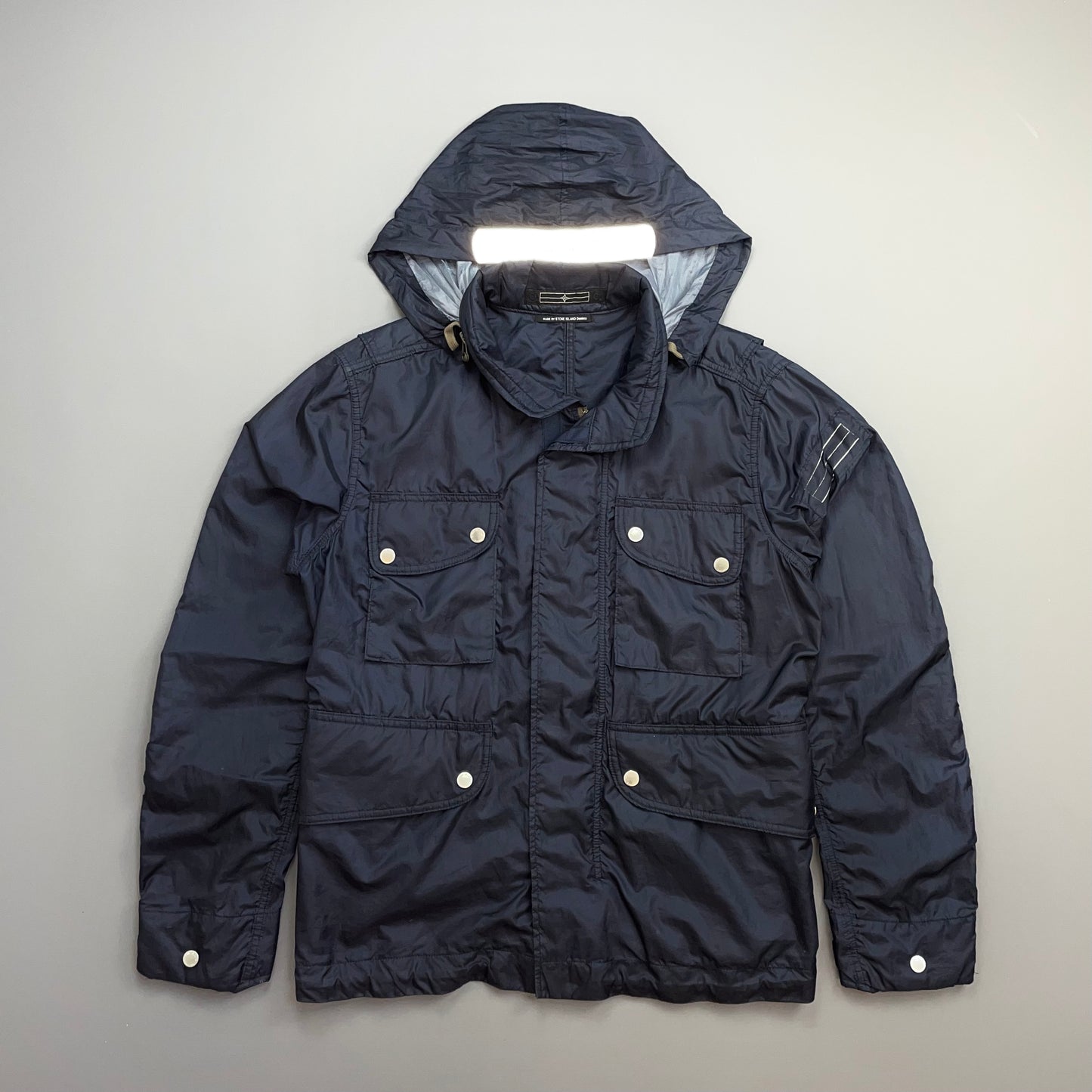 Stone Island Denims Navy SS09 Concealed Hood Tailored Field Jacket