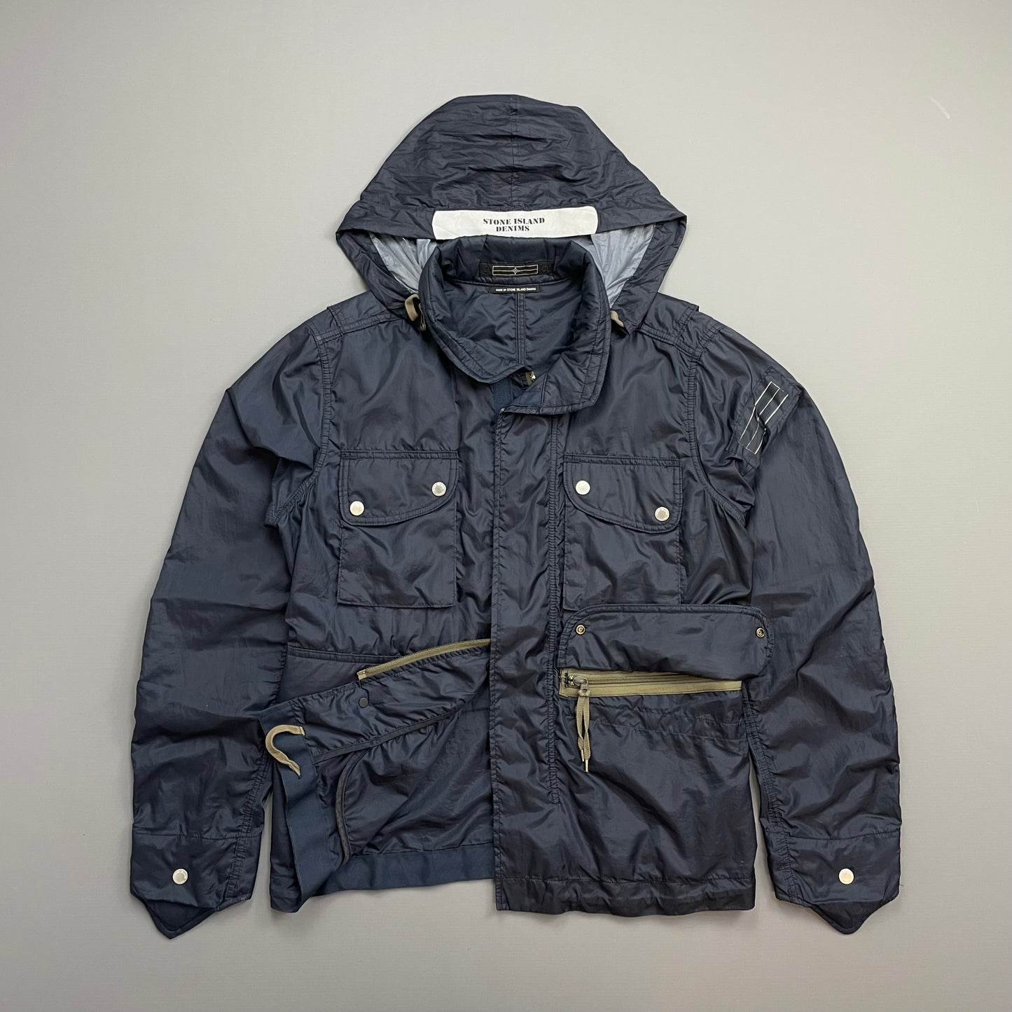 Stone Island Denims Navy SS09 Concealed Hood Tailored Field Jacket