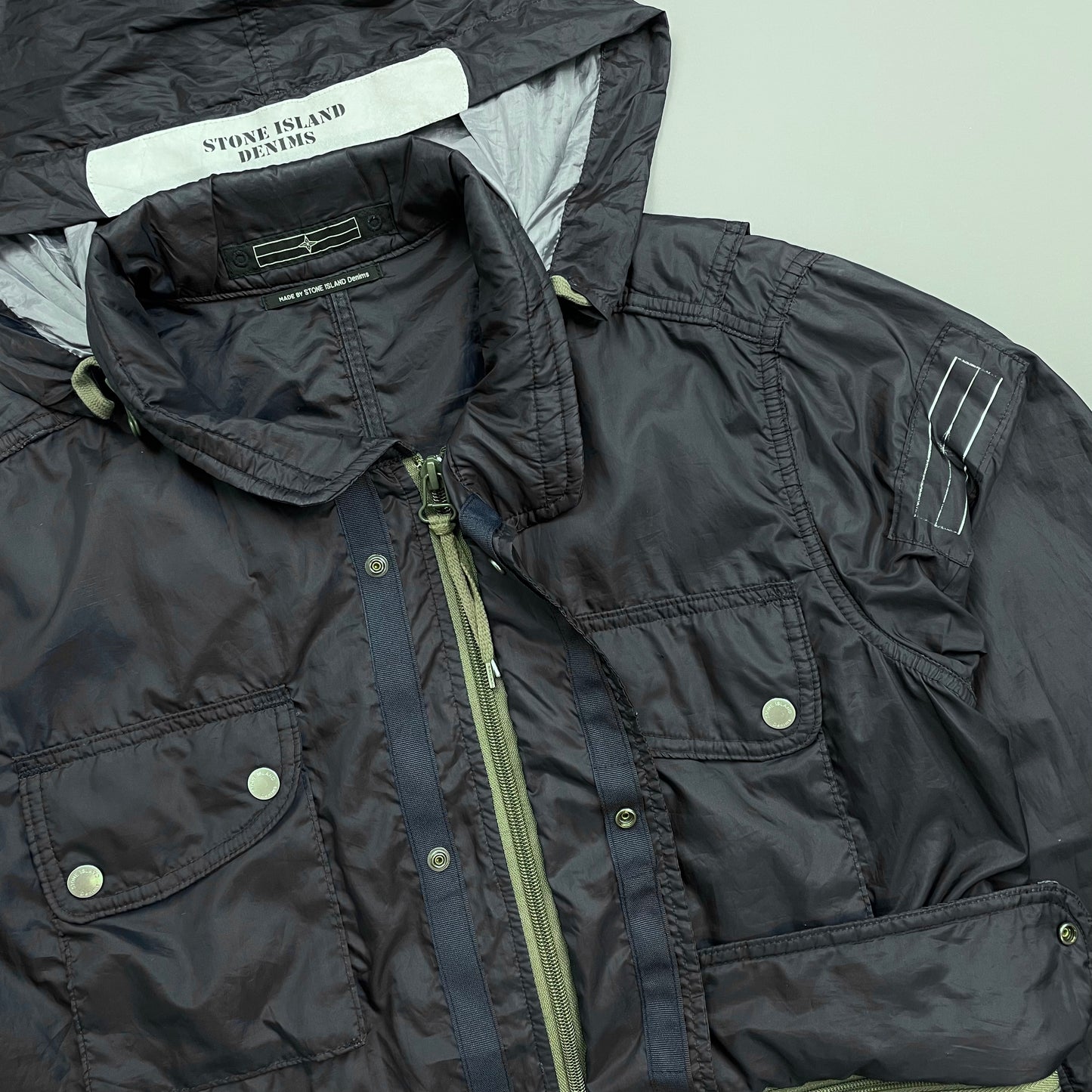 Stone Island Denims Navy SS09 Concealed Hood Tailored Field Jacket