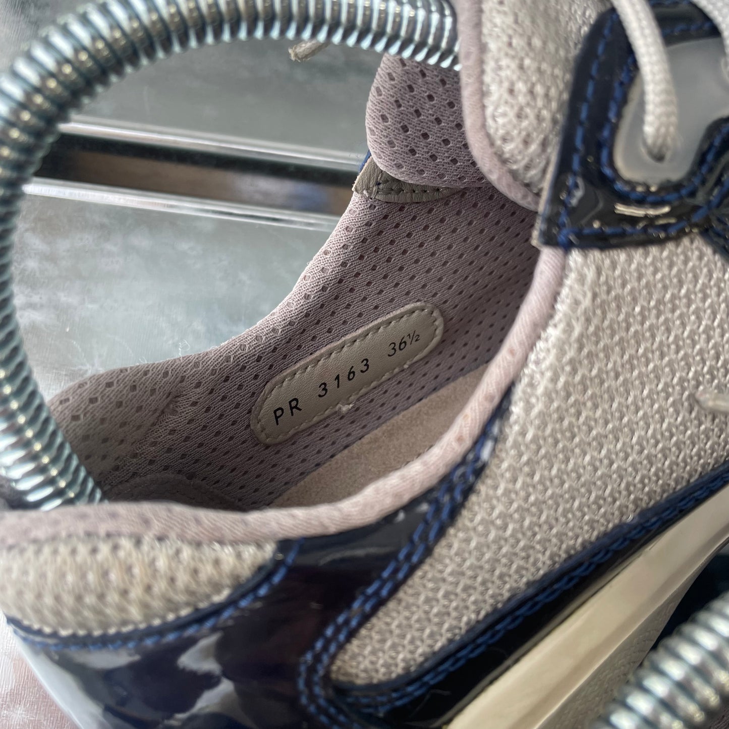 Prada Sport Navy Blue 00s Americas Cup Patent Leather Trainers