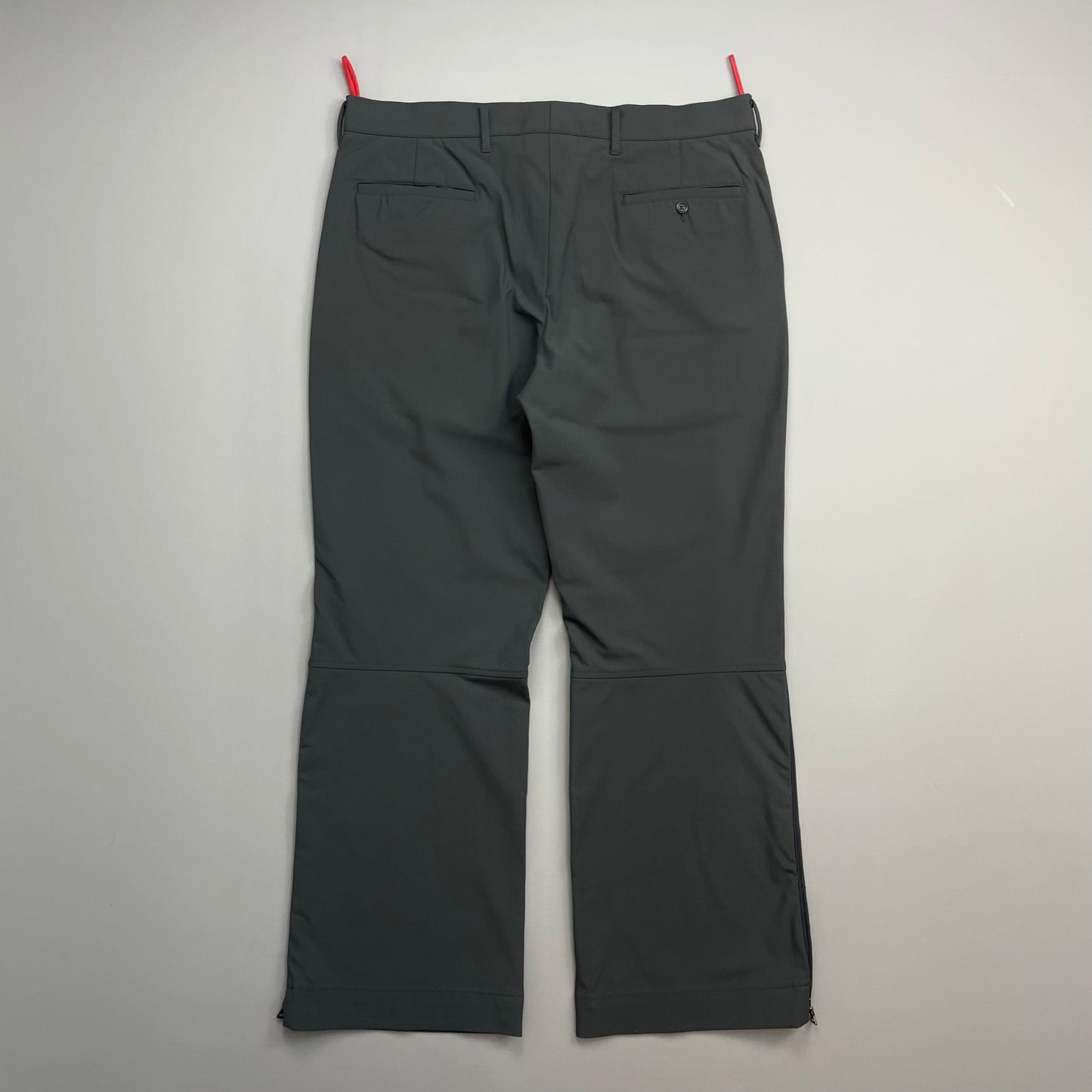 Prada Sport Grey 00s Technical Nylon Straight Leg Trouser