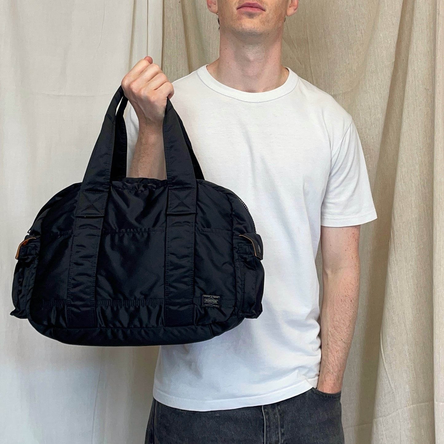 Porter Yoshida & Co. Black Nylon Tanker Handheld Boston Duffle Bag