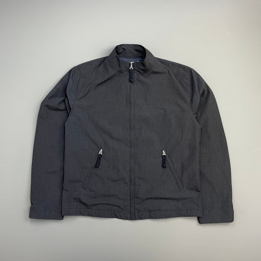 Armani Jeans Grey & Navy 90s Technical Fiber Minimalistic Coach Jacket