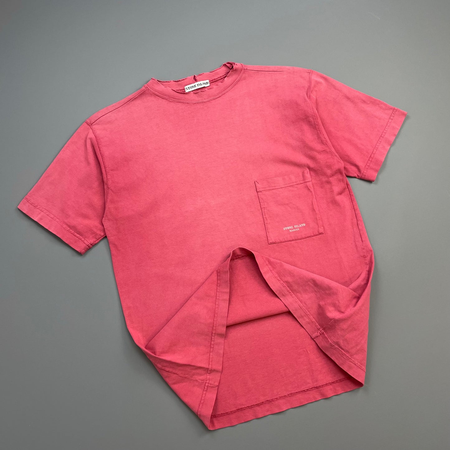 Stone Island Marina Pink 80s Cotton Pocket Tee