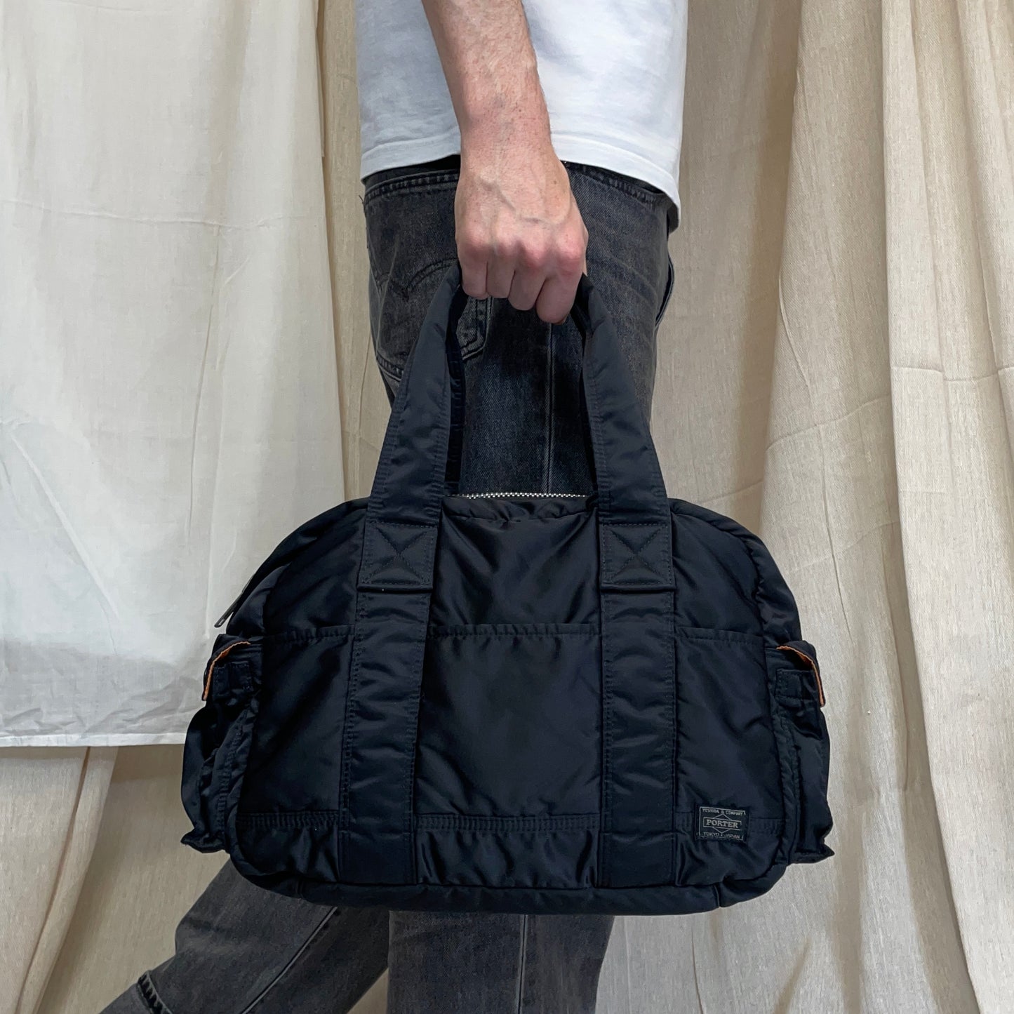 Porter Yoshida & Co. Black Nylon Tanker Handheld Boston Duffle Bag