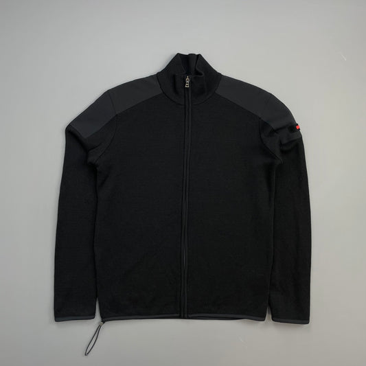 Prada Sport Black 2009 Wool & Nylon Panelled Knit Jacket