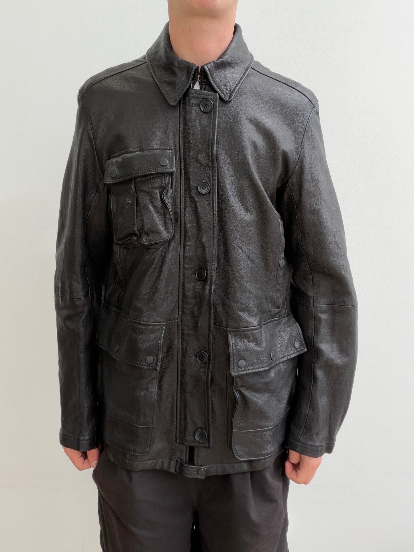 C.P. Company Black AW2008 Leather Multi-Pocket jacket