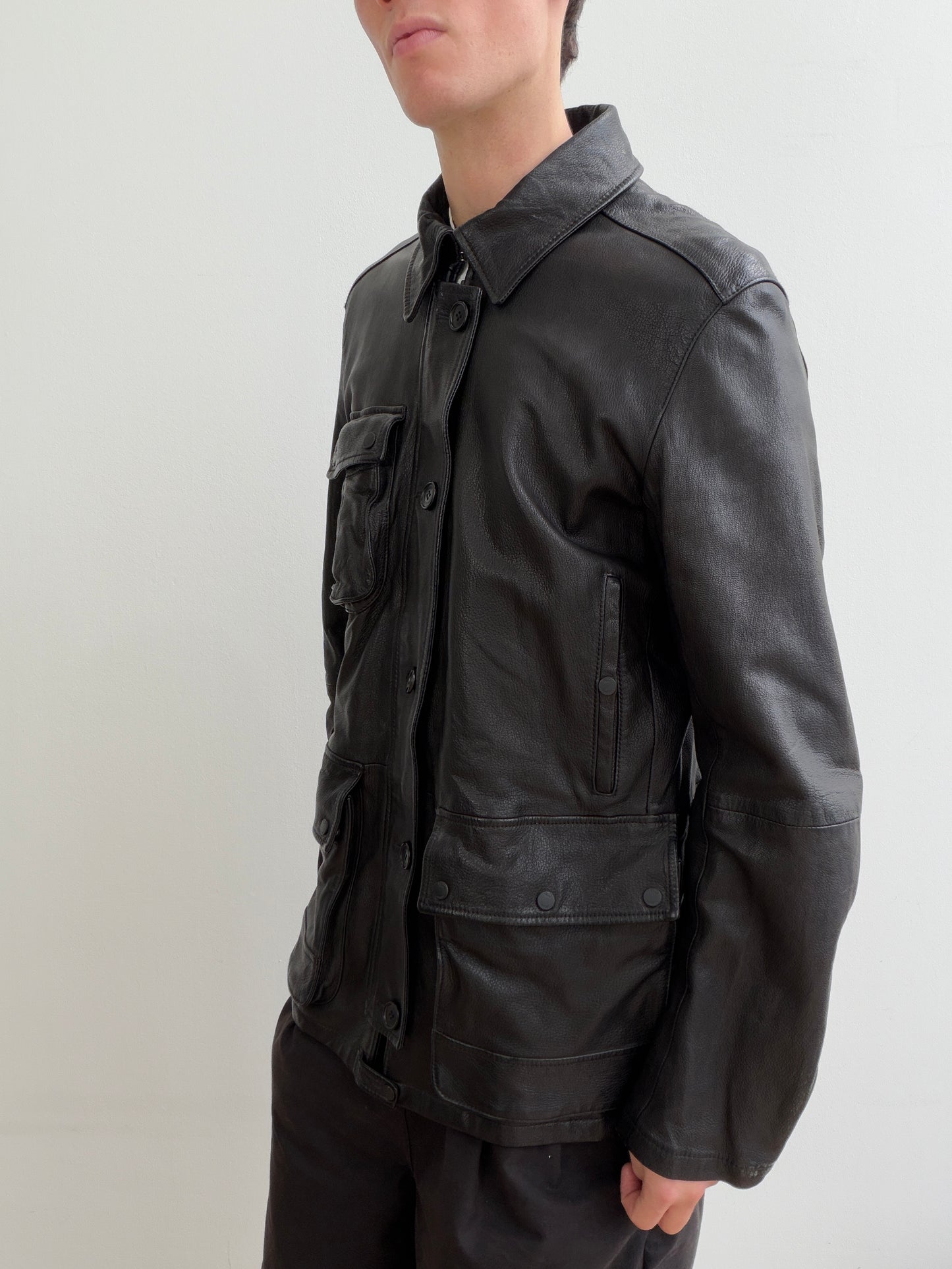 C.P. Company Black AW2008 Leather Multi-Pocket jacket