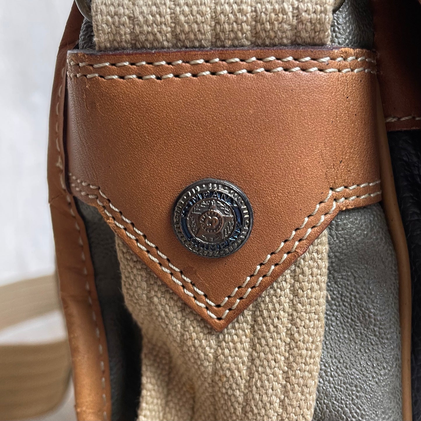 C.P. Company Olive 1980s Ideas From Massimo Osti Leather Crossbody Satchel Bag
