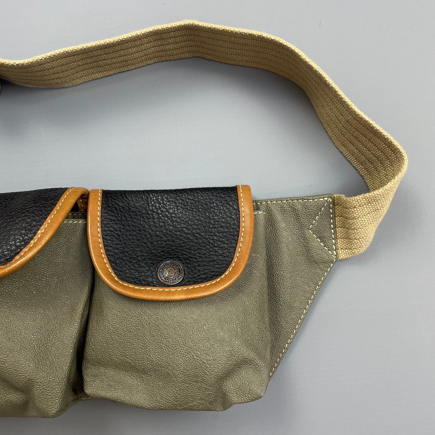 C.P. Company Olive 1980s Ideas From Massimo Osti Leather Crossbody Pouch Pocket Bag